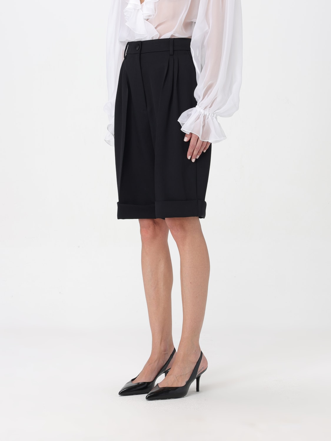 DOLCE & GABBANA SHORT: Pantalon femme Dolce & Gabbana, Noir - Img 4