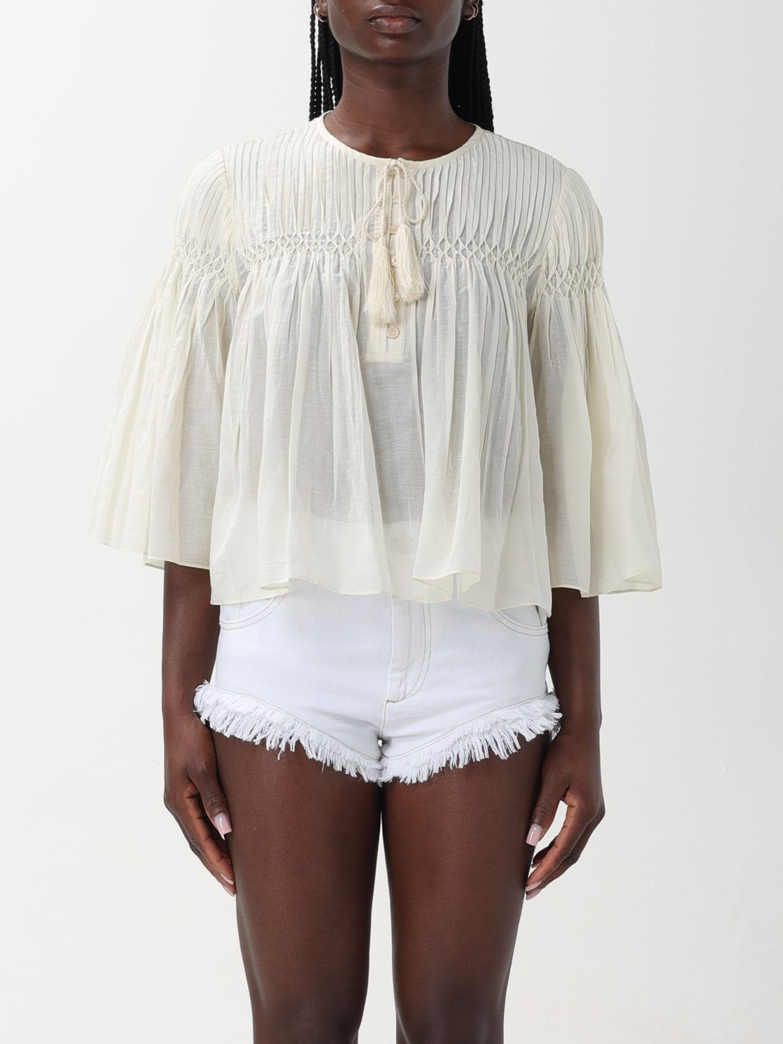 Isabel Marant Etoile パフスリーブ ブラウス ホワイト Isabel Marant Etoile パフスリーブ ブラウス ホワイト
