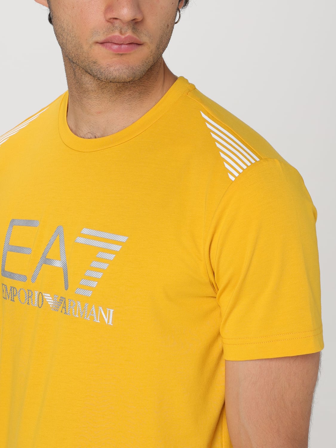 EA7 T-SHIRT: T-shirt men Ea7, Yellow - Img 4