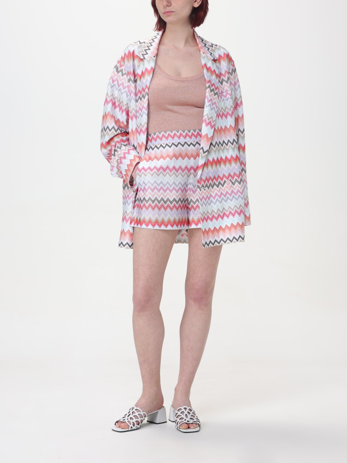 アウターその他 MISSONI Woman Blazer Pink DS24SF03BR00UM SM96Q Missoni Outlet: Blazer woman - Pink | Missoni blazer