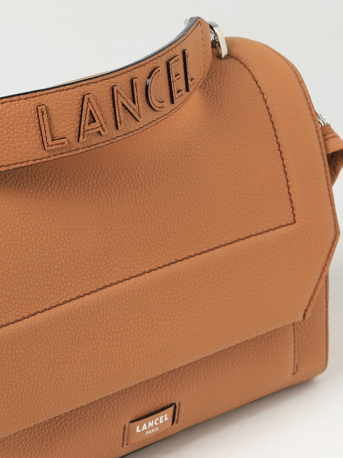 Lancel Outlet Shoulder bag woman Camel Lancel mini bag A09223 online at GIGLIO.COM