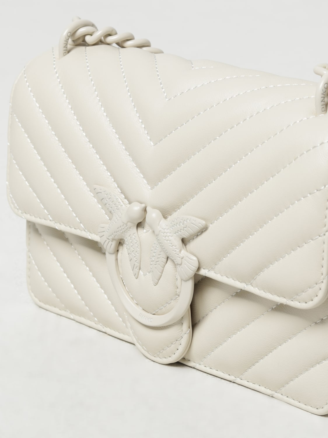 PINKO MINI BAG: Shoulder bag woman Pinko, White - Img 3