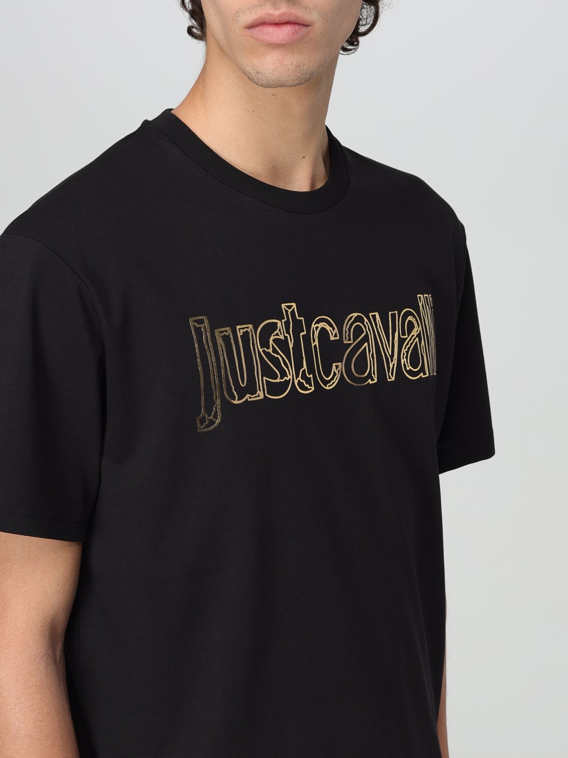 JUST CAVALLI：Tシャツ メンズ - ブラック | GIGLIO.COMオンラインのJust Cavalli Tシャツ  76OAHG15CJ318