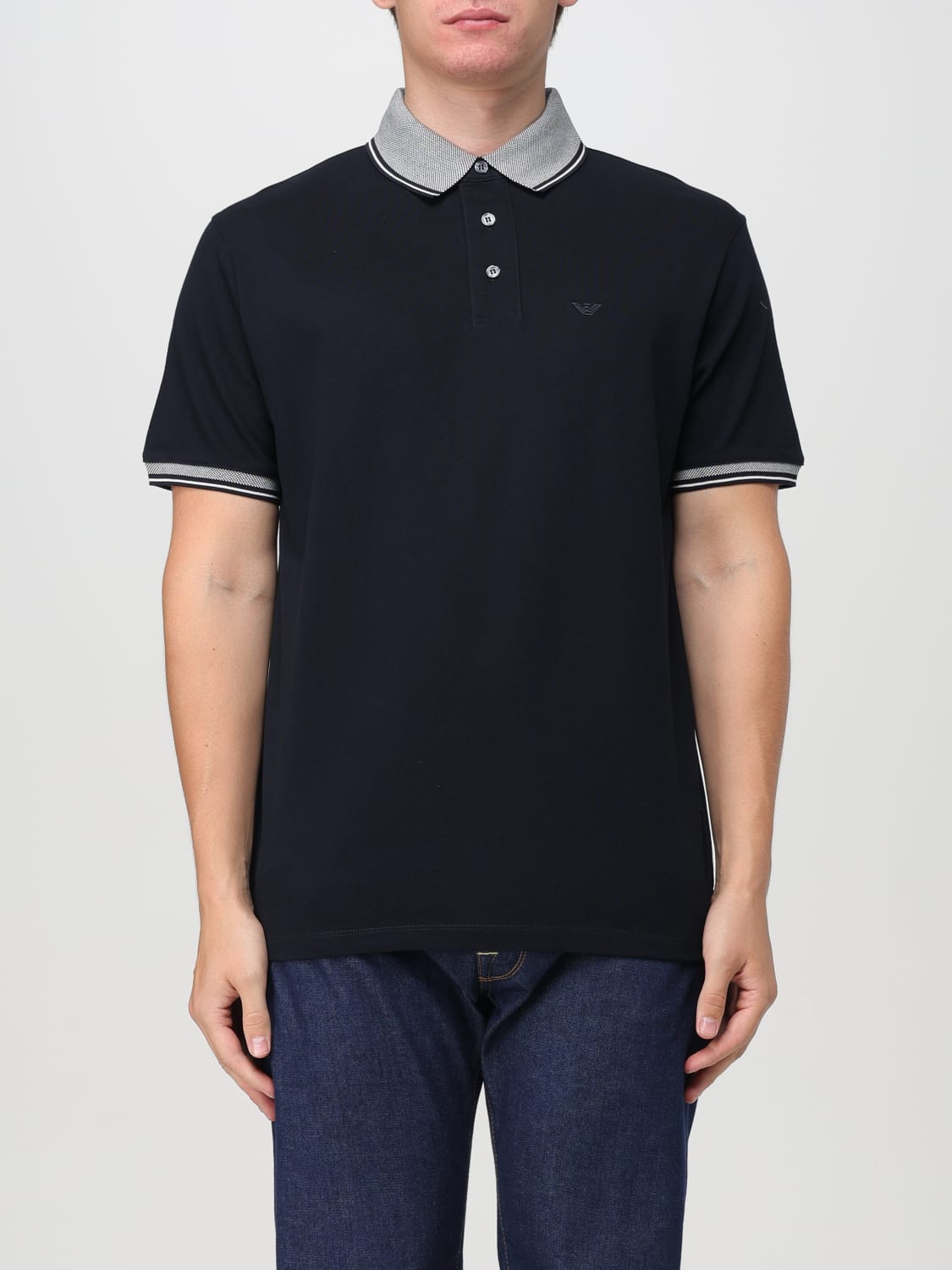 Giglio Polo Emporio Armani in piquet di cotone