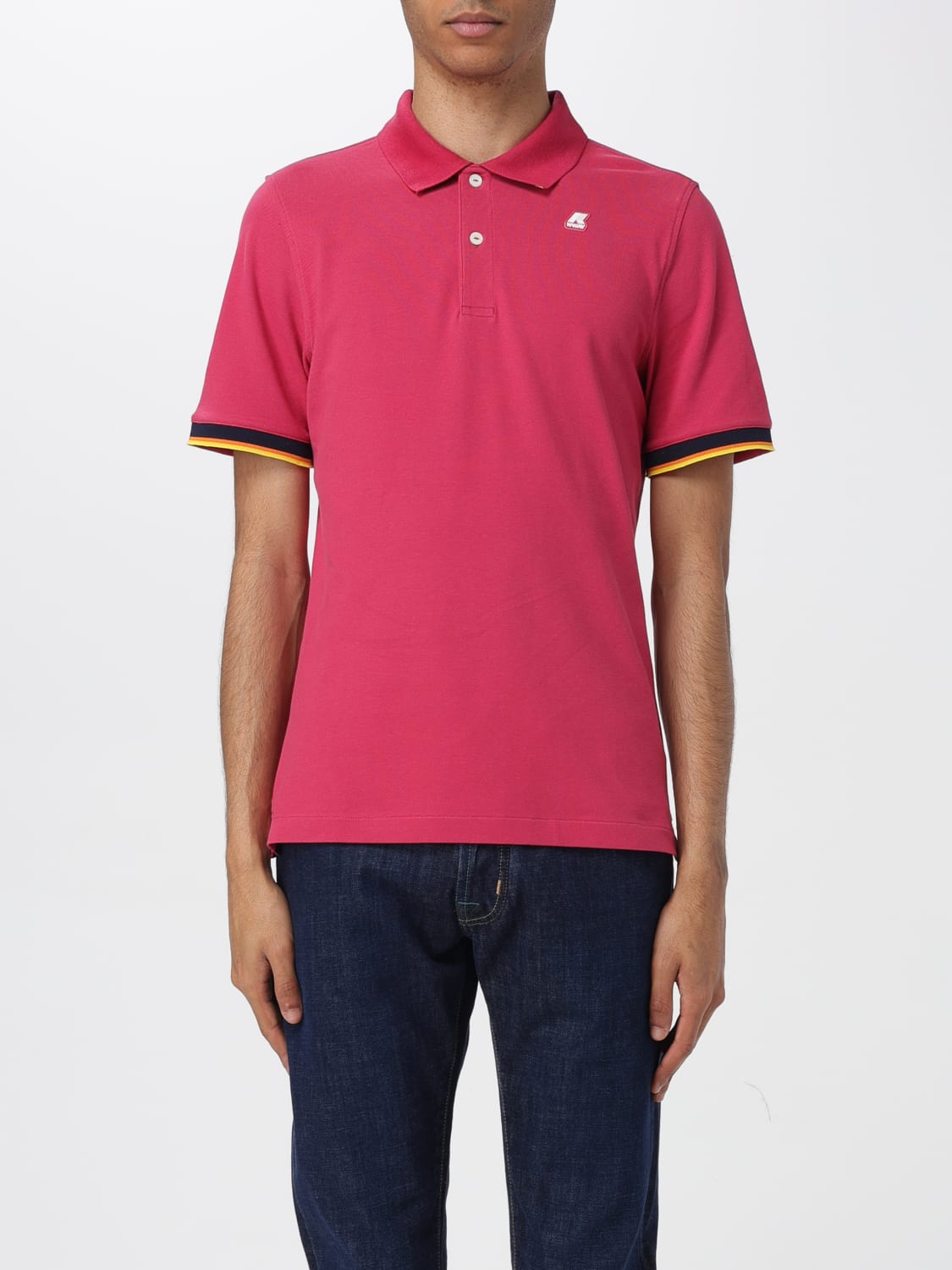 K-WAY POLO SHIRT: T-shirt men K-way, Pink - Img 1