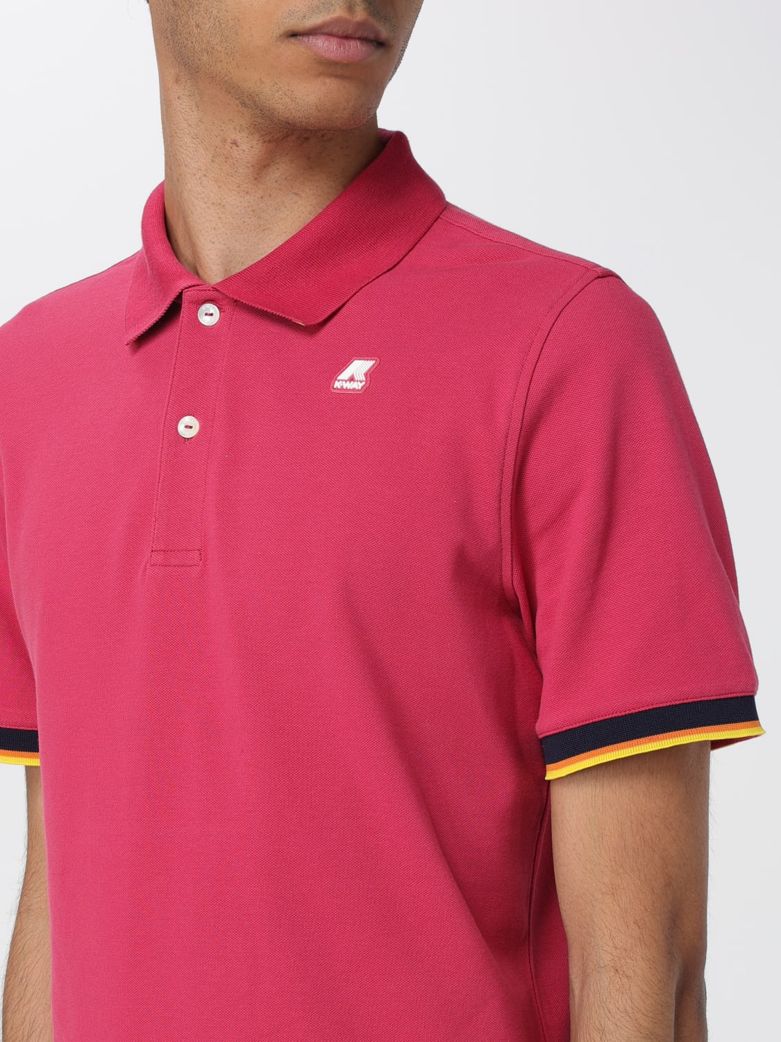 K-WAY POLO SHIRT: T-shirt men K-way, Pink - Img 3