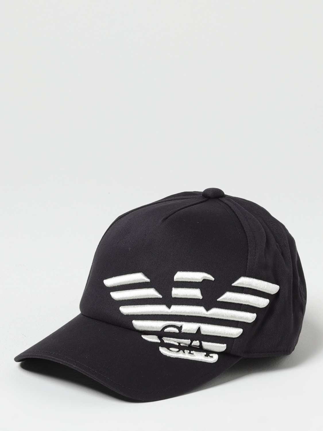 Giglio Cappello Emporio Armani in cotone con logo ricamato