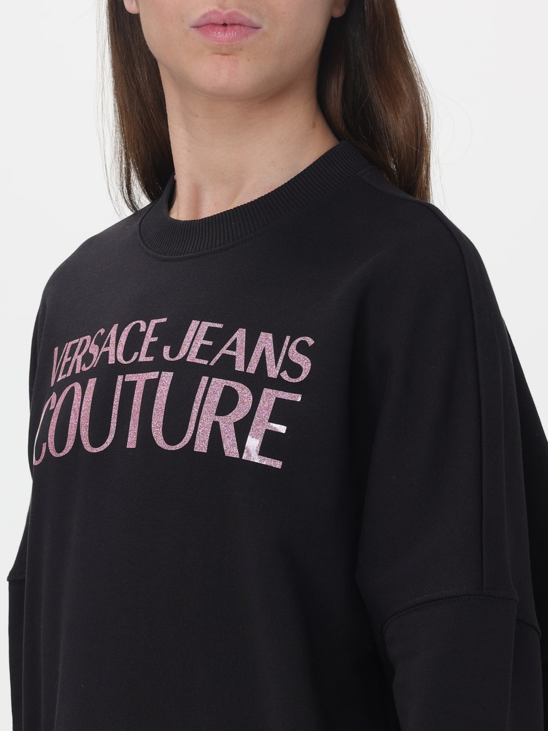 VERSACE JEANS COUTURE SWEATSHIRT: Sweatshirt woman Versace Jeans Couture, Black - Img 3