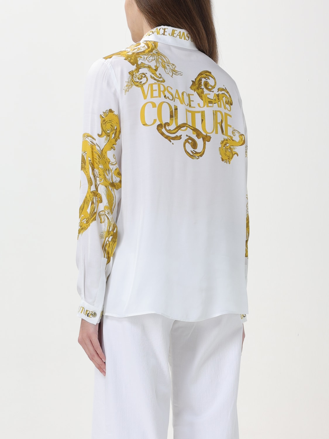 VERSACE JEANS COUTURE CAMISA: Camisa mujer Versace Jeans Couture, Blanco - Img 2