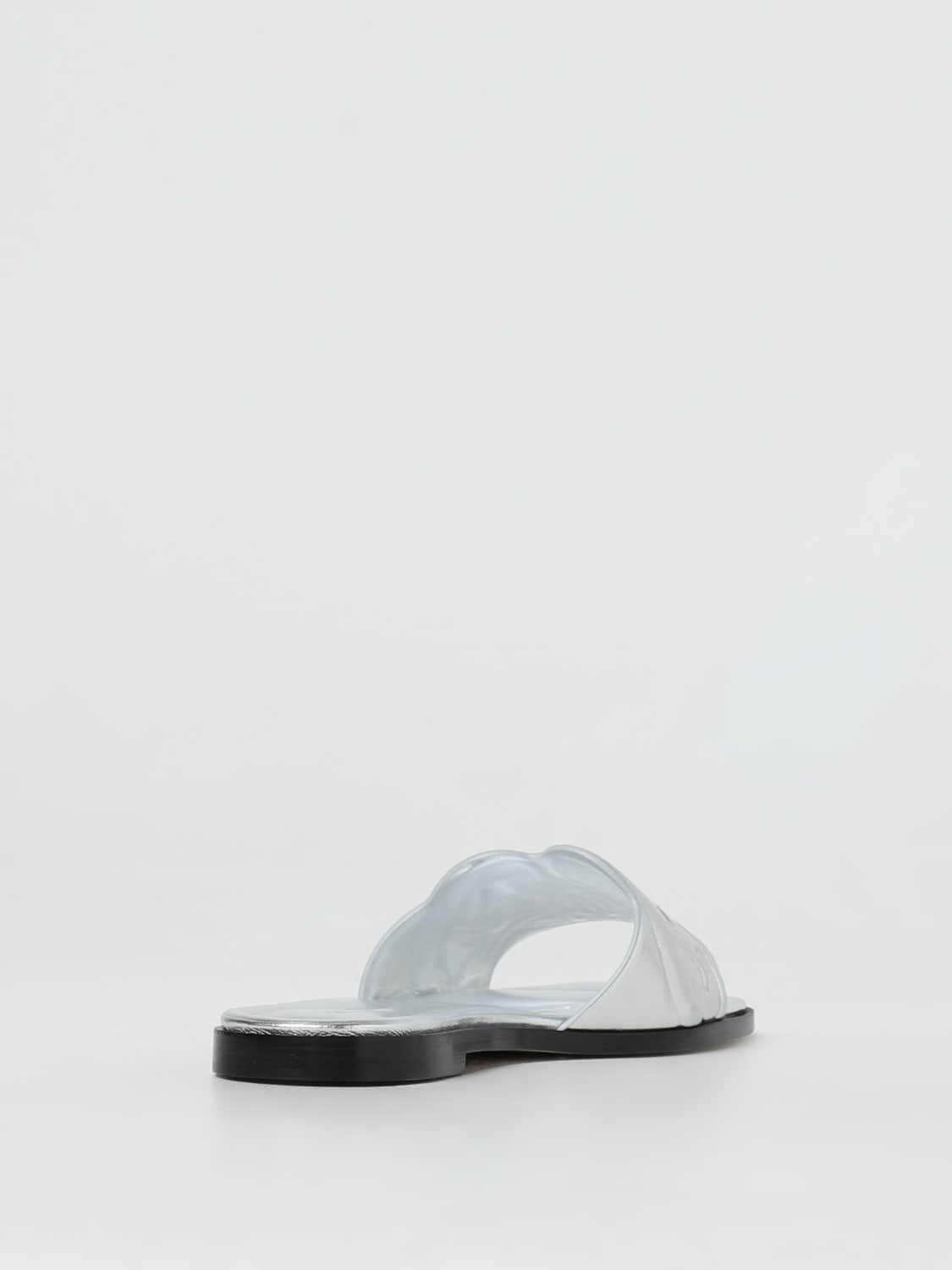 サンダル・ミュール ALEXANDER MCQUEEN Women Sandals 780714WIF138100 Silver Leather sandals ALEXANDER MCQUEEN 780714 WIF138100 - Ancote