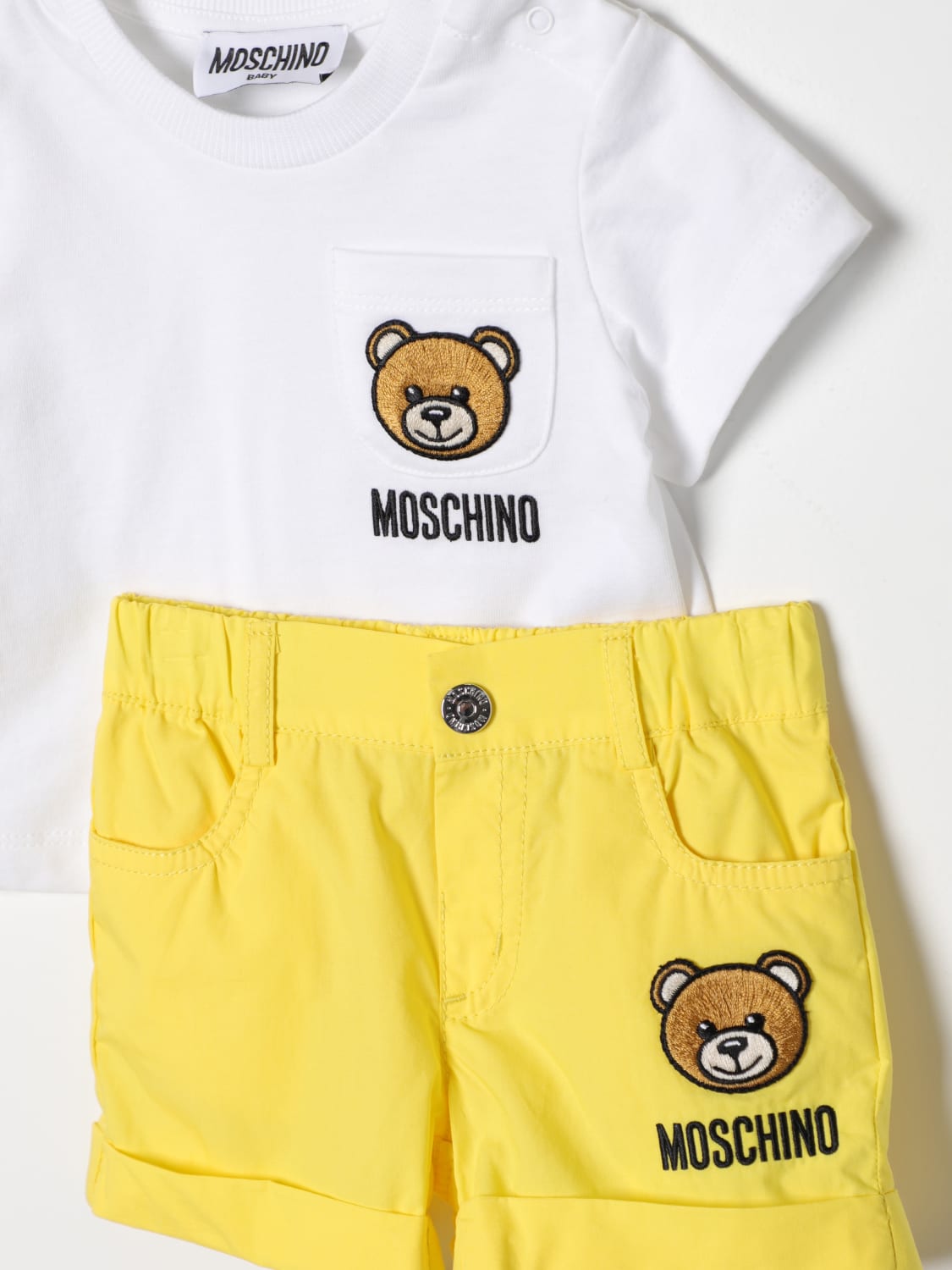 MOSCHINO: Jumpsuit kids Baby - Yellow | Moschino jumpsuit MUG012LLA11 ...