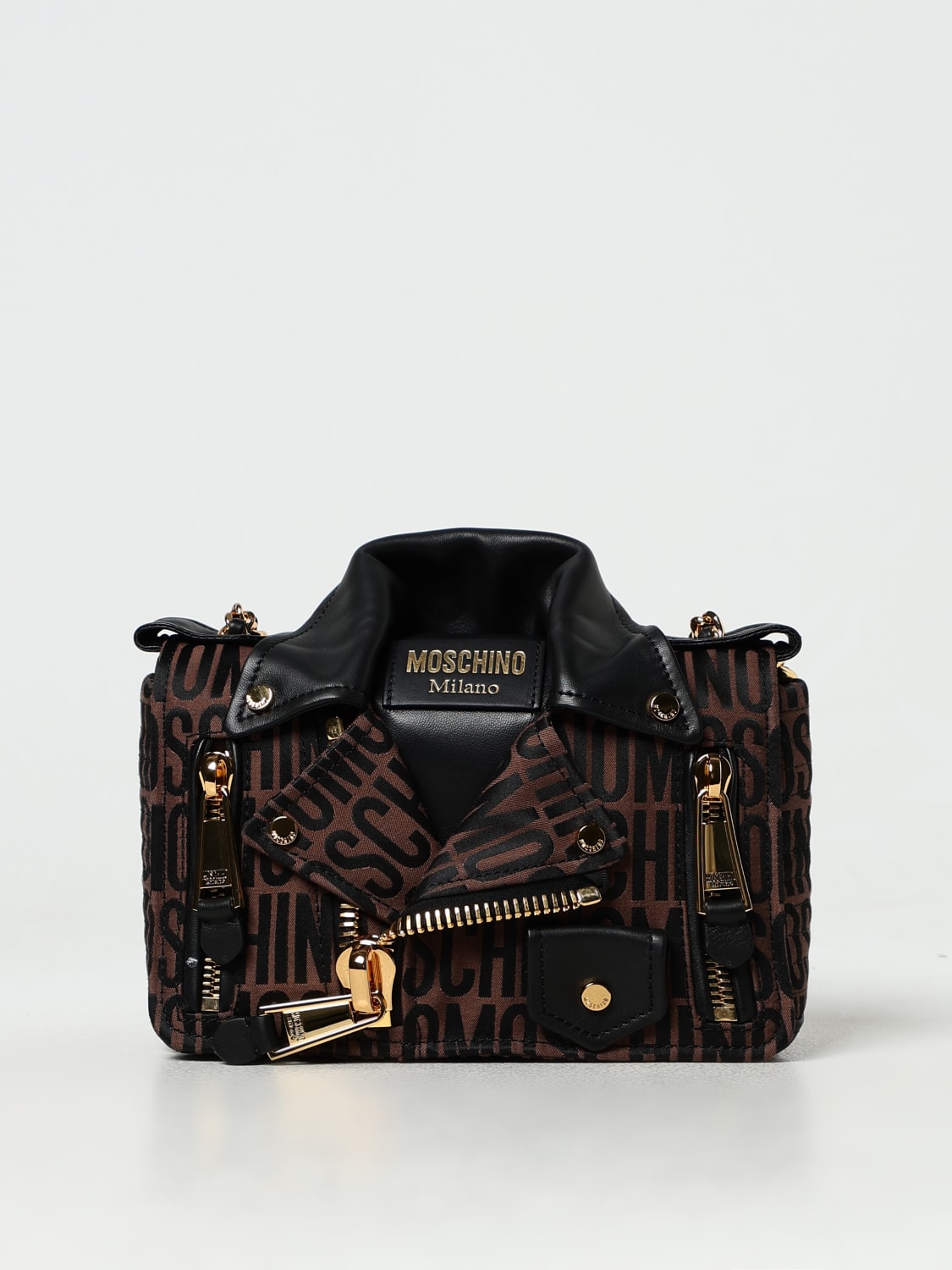 MOSCHINO COUTURE SHOULDER BAG: Crossbody bags woman Moschino Couture, Brown - Img 1