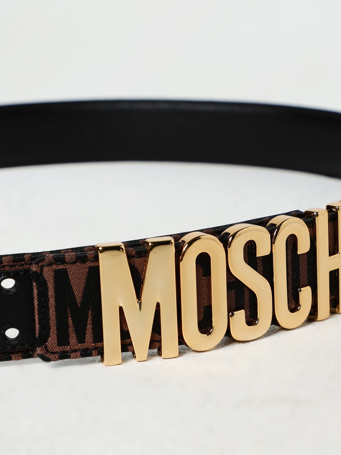 MOSCHINO COUTURE BELT: Belt men Moschino Couture, Brown - Img 2