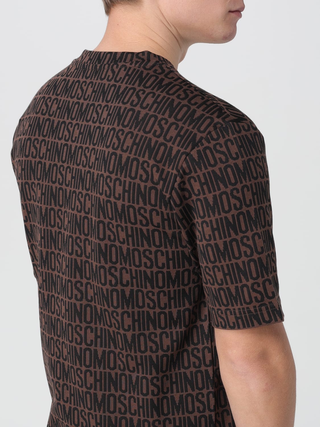 MOSCHINO COUTURE T-SHIRT: T-shirt men Moschino Couture, Brown - Img 4