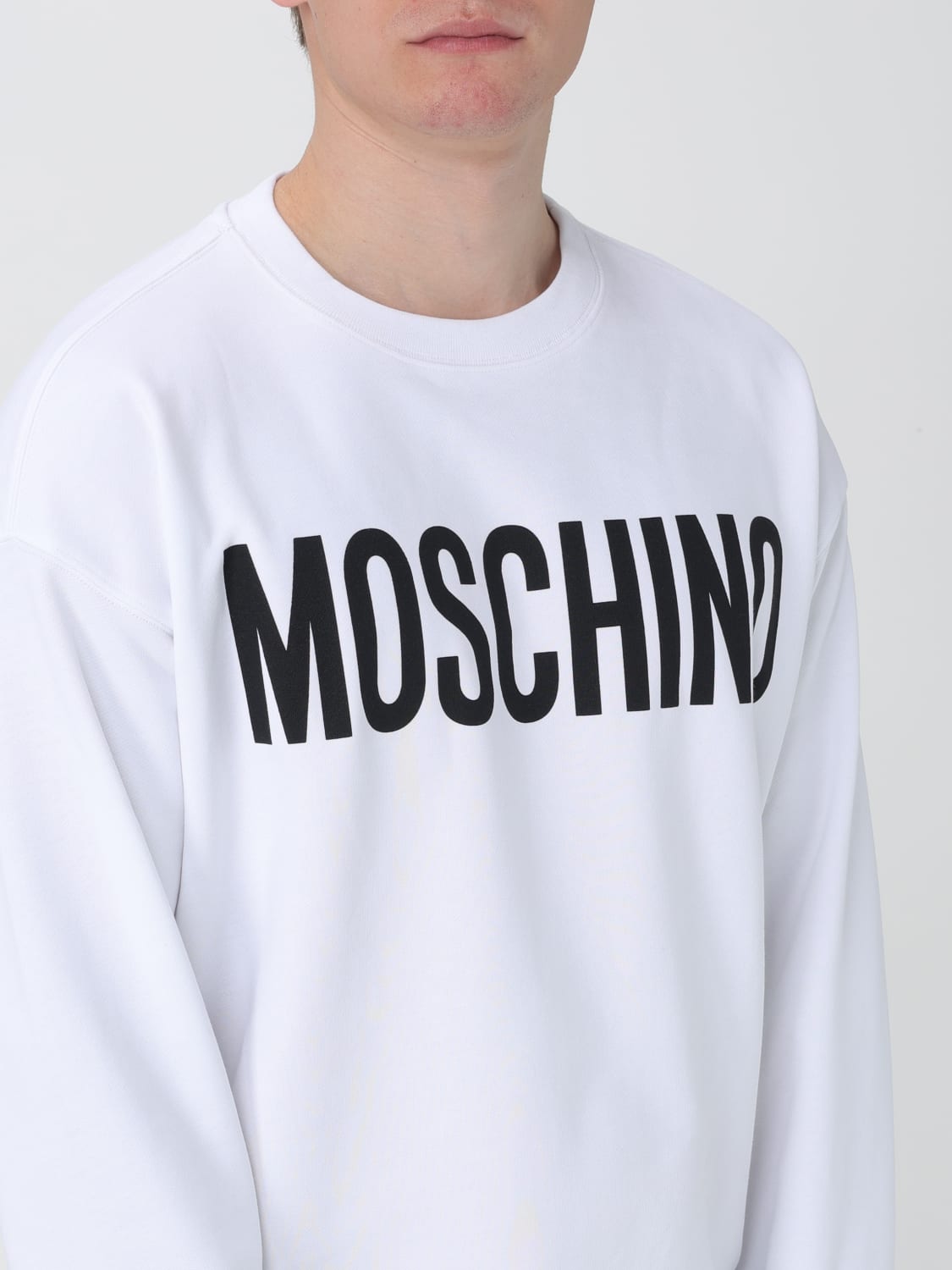 MOSCHINO COUTURE FELPA: Felpa Moschino Couture in cotone , Bianco - Img 3