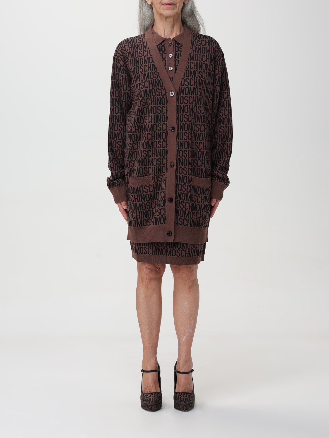 MOSCHINO COUTURE: Cardigan woman - Brown | Moschino Couture cardigan ...