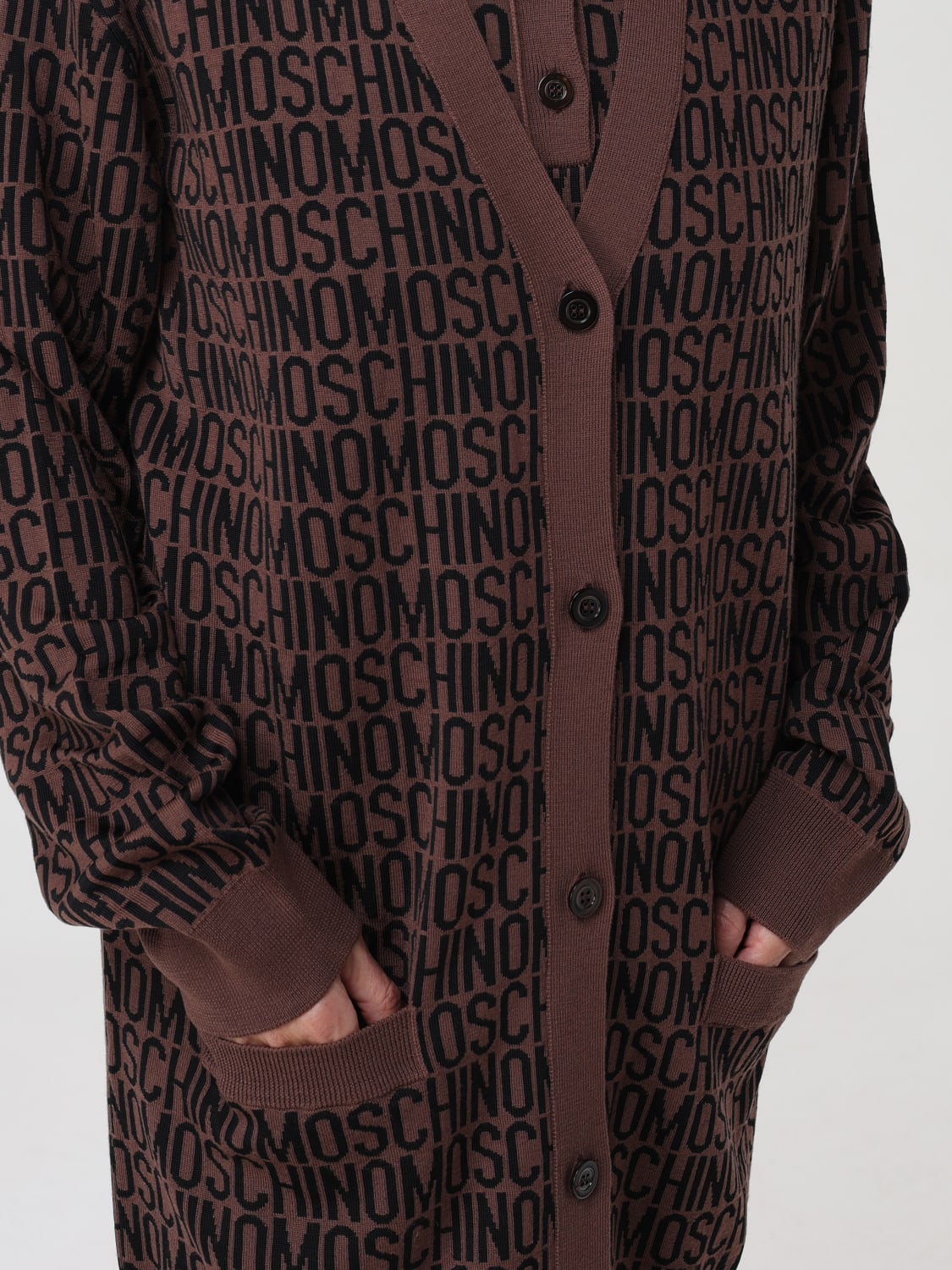 MOSCHINO COUTURE CARDIGAN: Cardigan femme Moschino Couture, Marron - Img 5