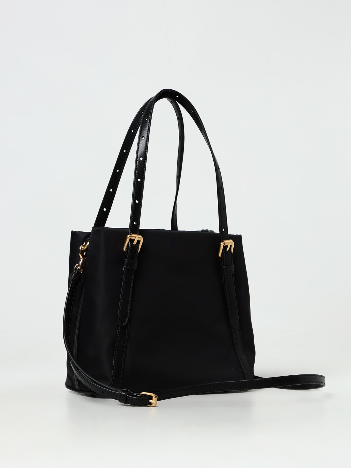 MOSCHINO COUTURE BORSA A SPALLA: Borsa Moschino Couture in nylon e pelle , Nero - Img 2