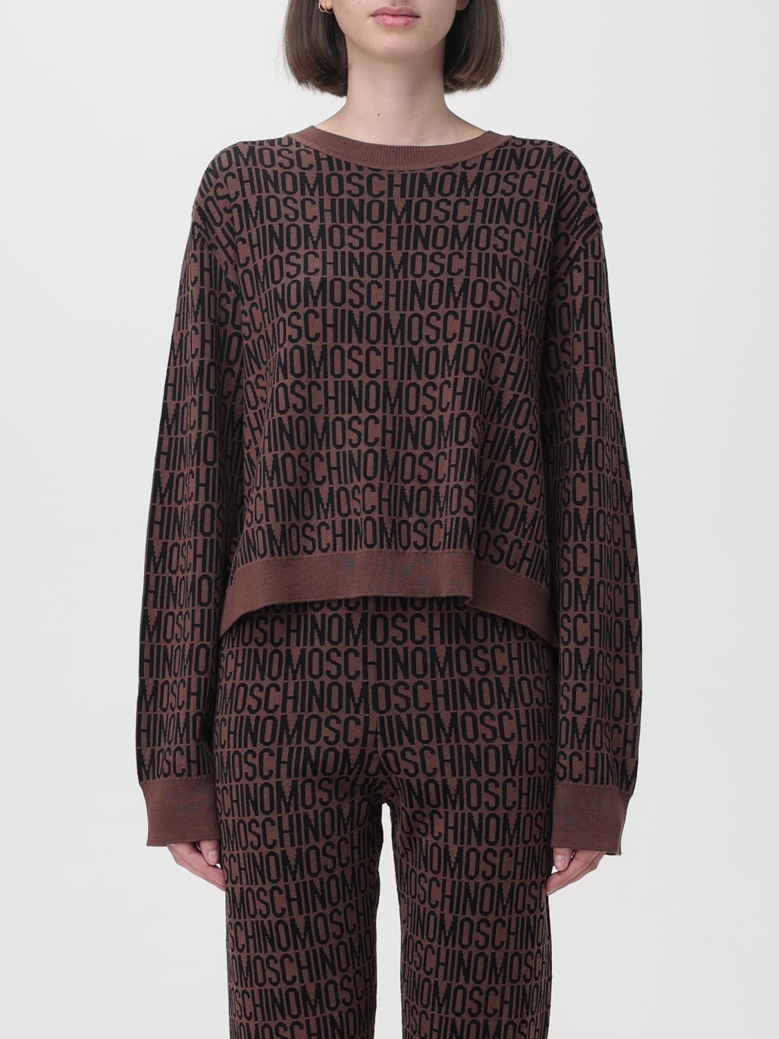 MOSCHINO COUTURE SWEATER: Sweater woman Moschino Couture, Brown - Img 1