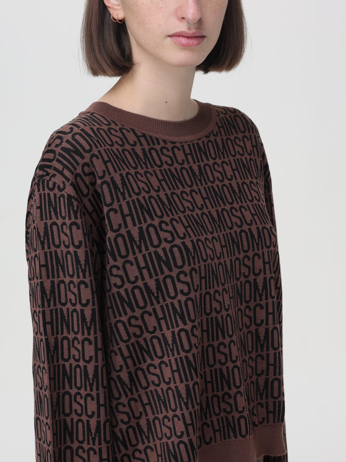 MOSCHINO COUTURE SWEATER: Sweater woman Moschino Couture, Brown - Img 5