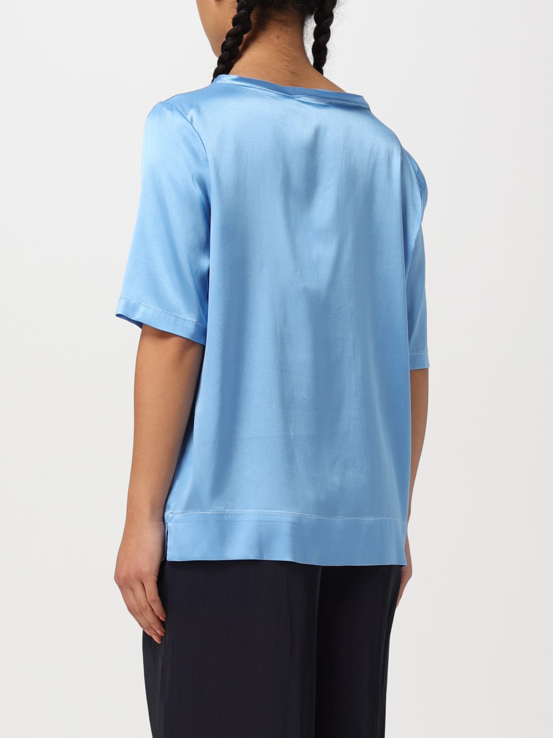 MALIPARMI TOP: Pull femme Maliparmi, Bleu Azur - Img 2