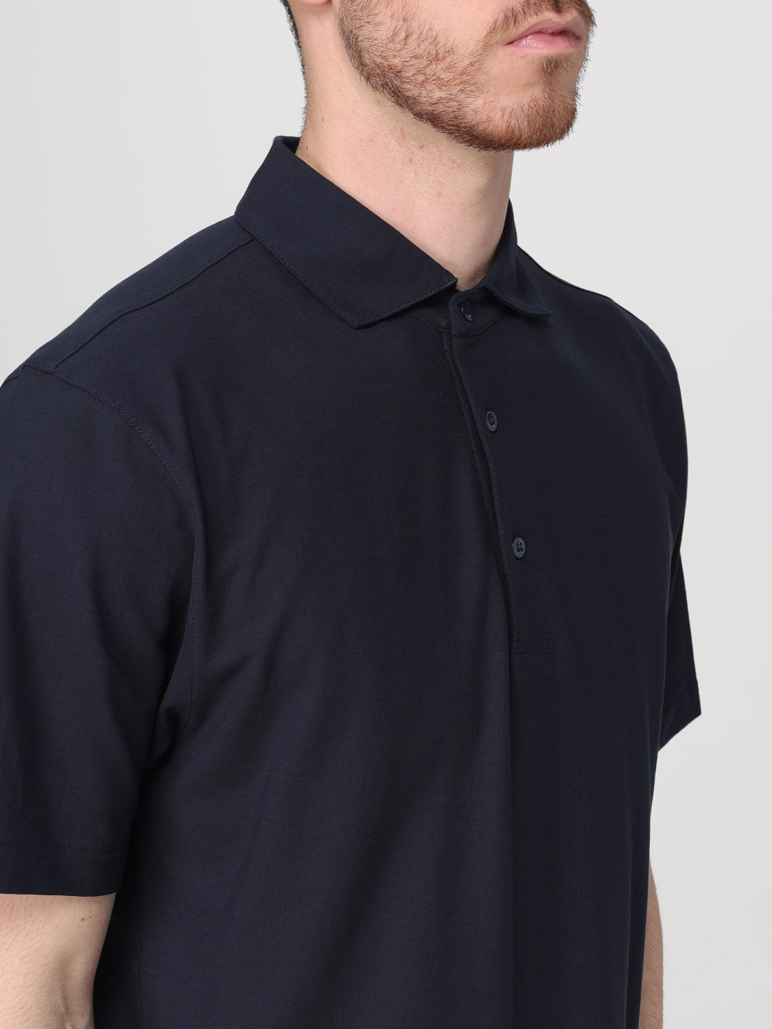 LARDINI POLO: T-shirt homme Lardini, Bleu Marine - Img 3