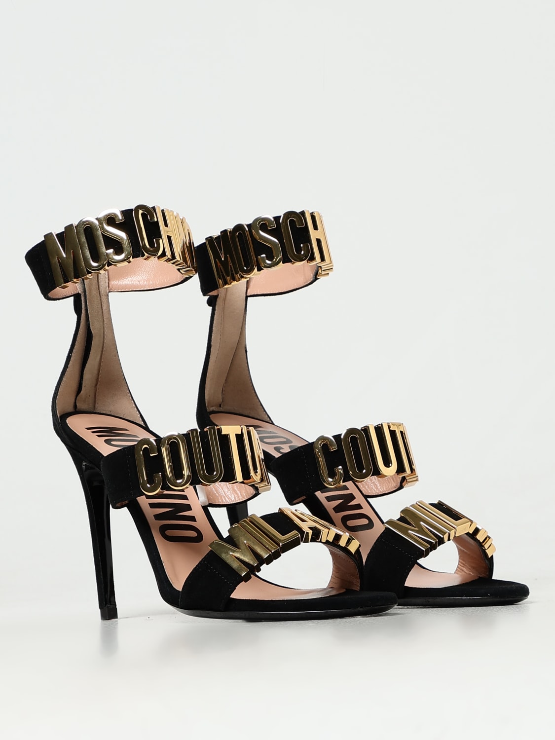 MOSCHINO COUTURE SANDALIAS DE TACÓN: Sandalias de tacón mujer Moschino Couture, Negro - Img 2