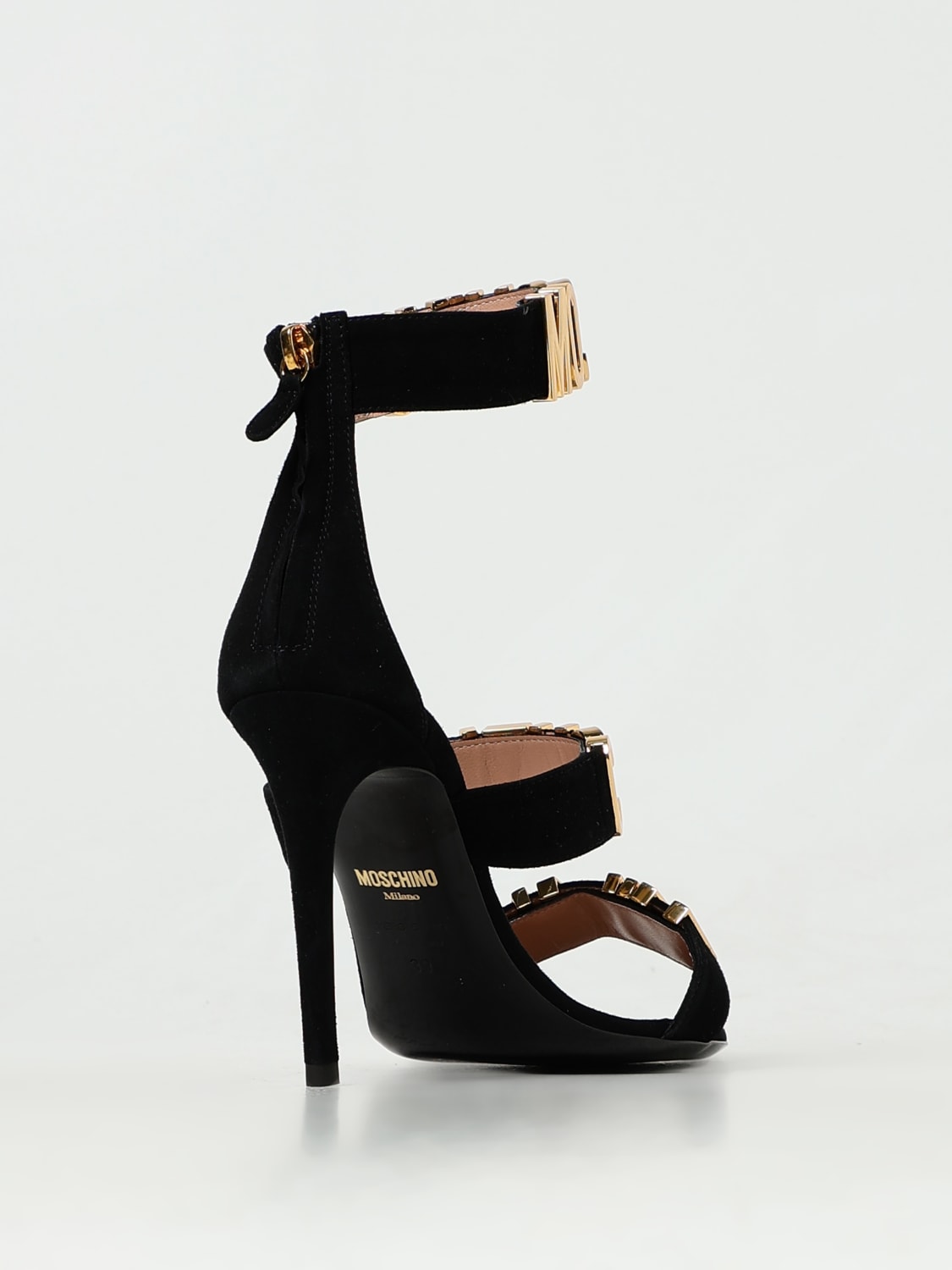 MOSCHINO COUTURE SANDALIAS DE TACÓN: Sandalias de tacón mujer Moschino Couture, Negro - Img 3