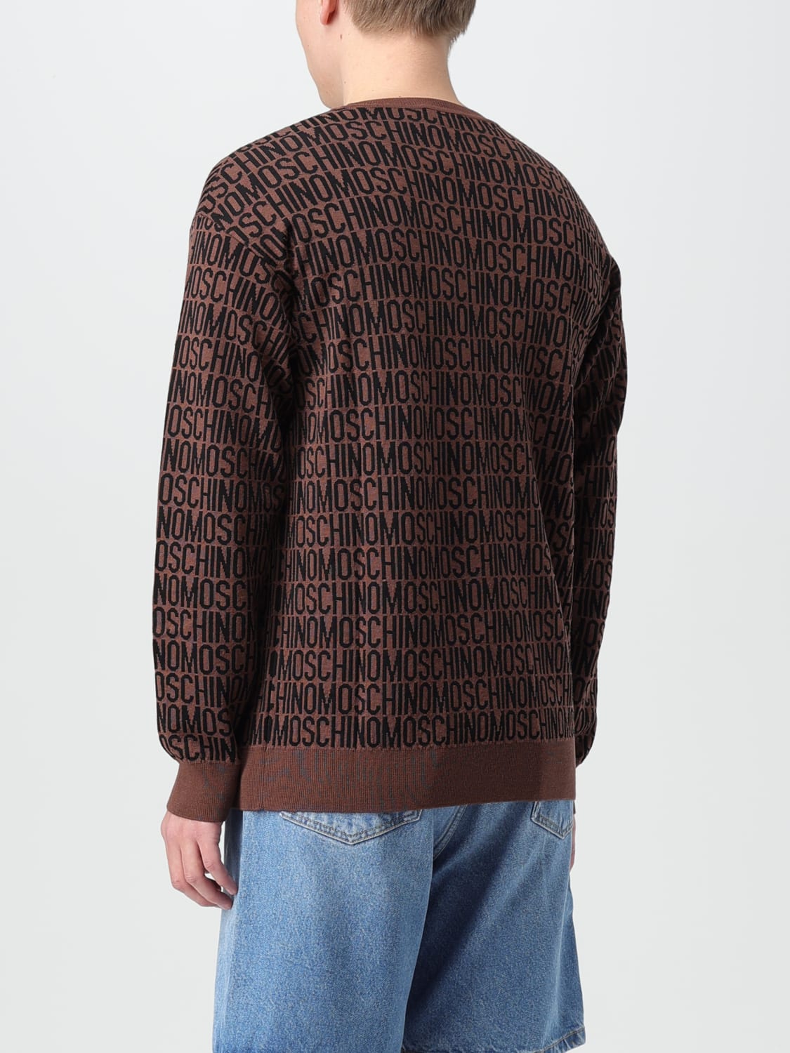 MOSCHINO COUTURE PULL: Pull homme Moschino Couture, Marron - Img 3