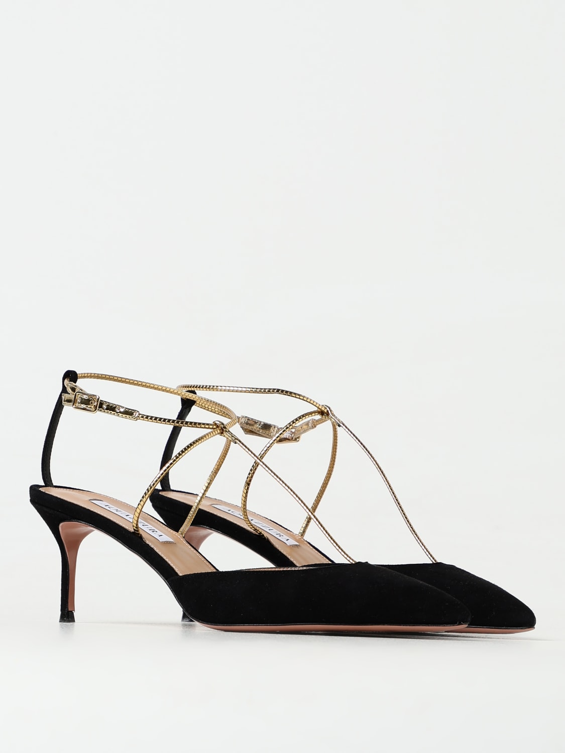 AQUAZZURA: Flat sandals woman - Gold | Aquazzura high heel shoes ...