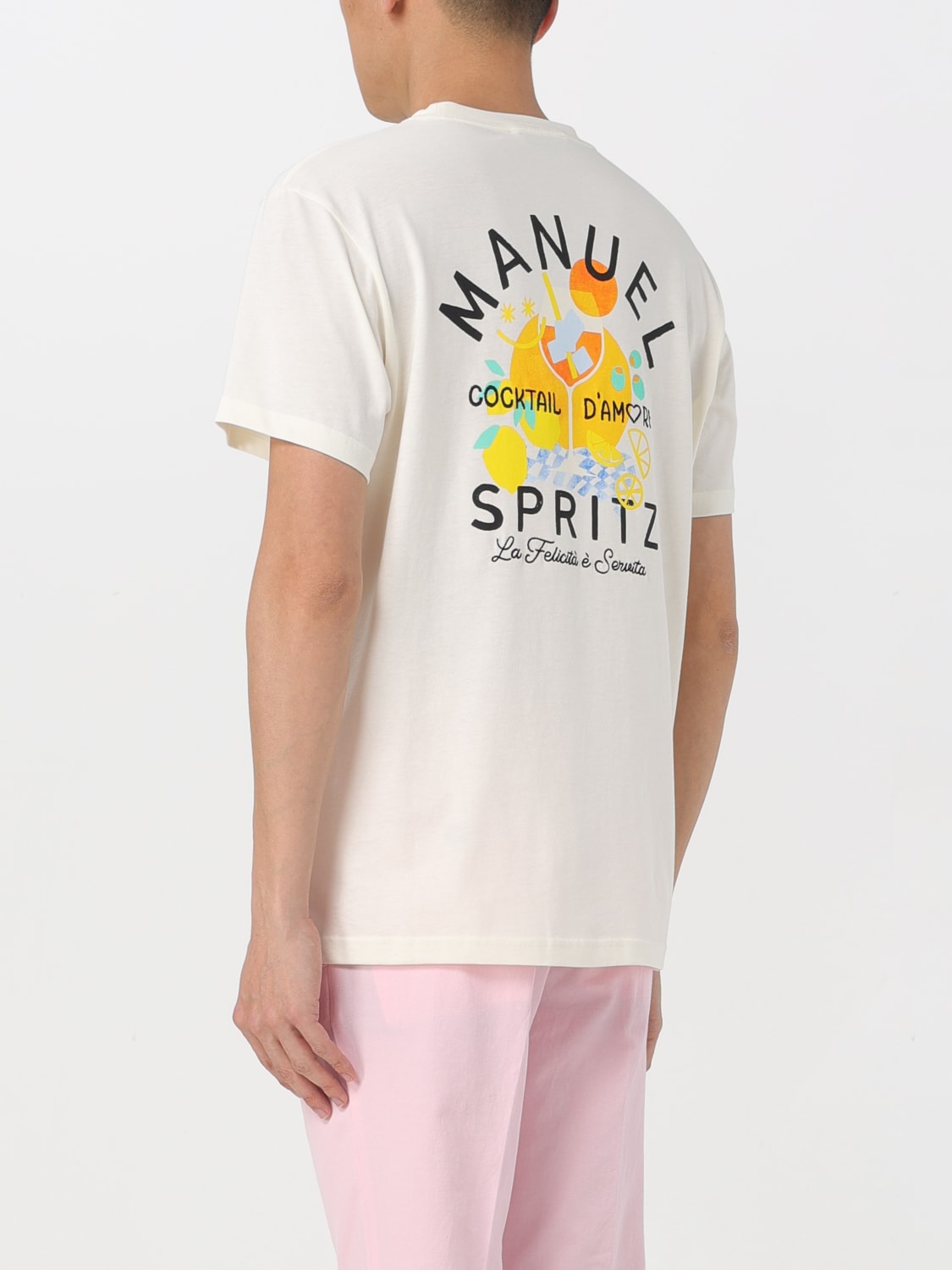 MANUEL RITZ T-SHIRT: T-shirt men Manuel Ritz, Yellow Cream - Img 2