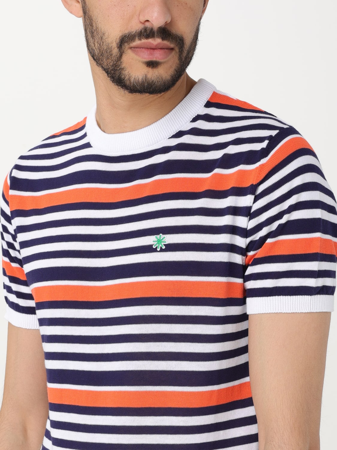 MANUEL RITZ T-SHIRT: T-shirt men Manuel Ritz, Striped - Img 3