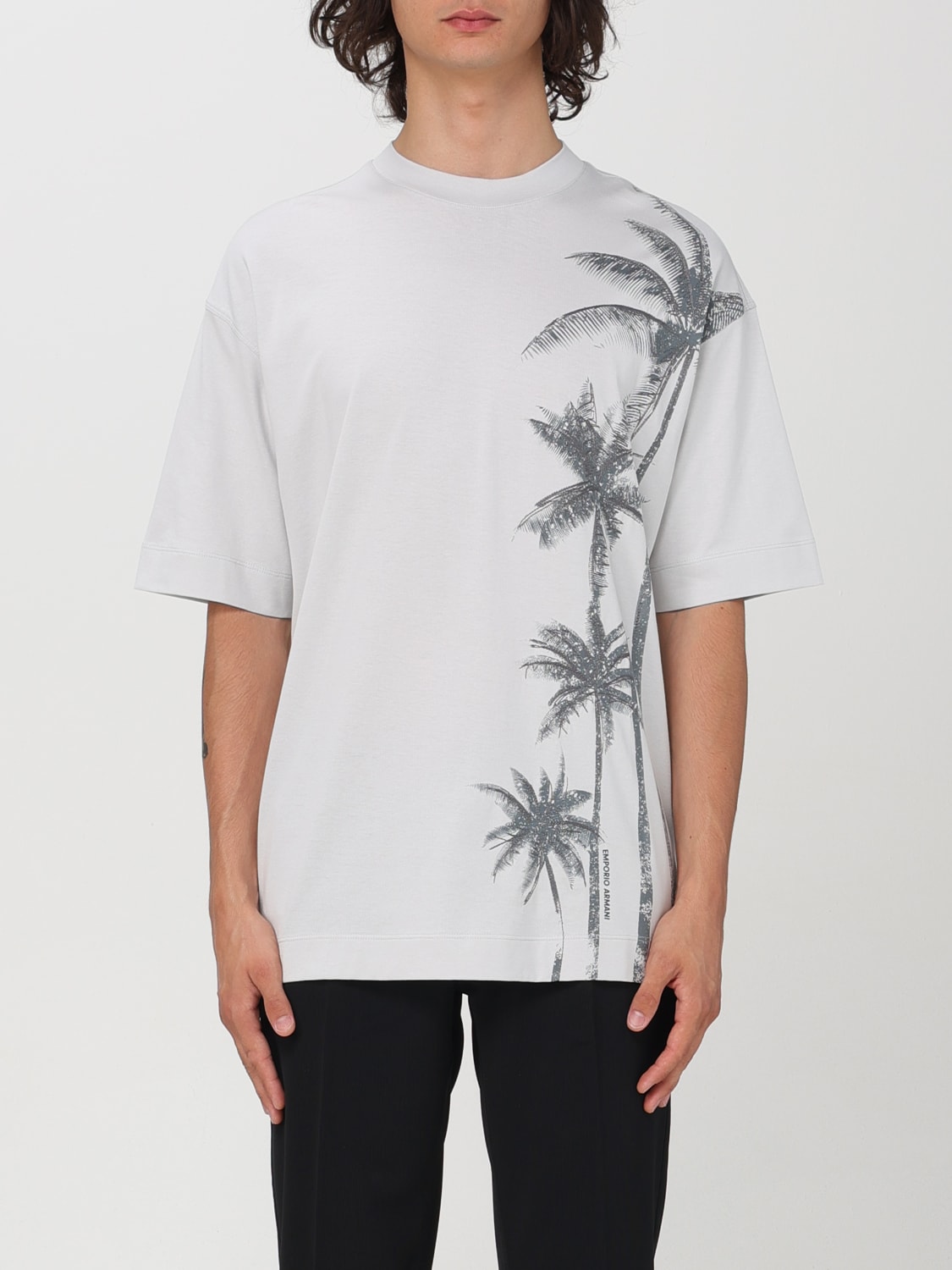 Giglio T-shirt Emporio Armani in jersey con stampa