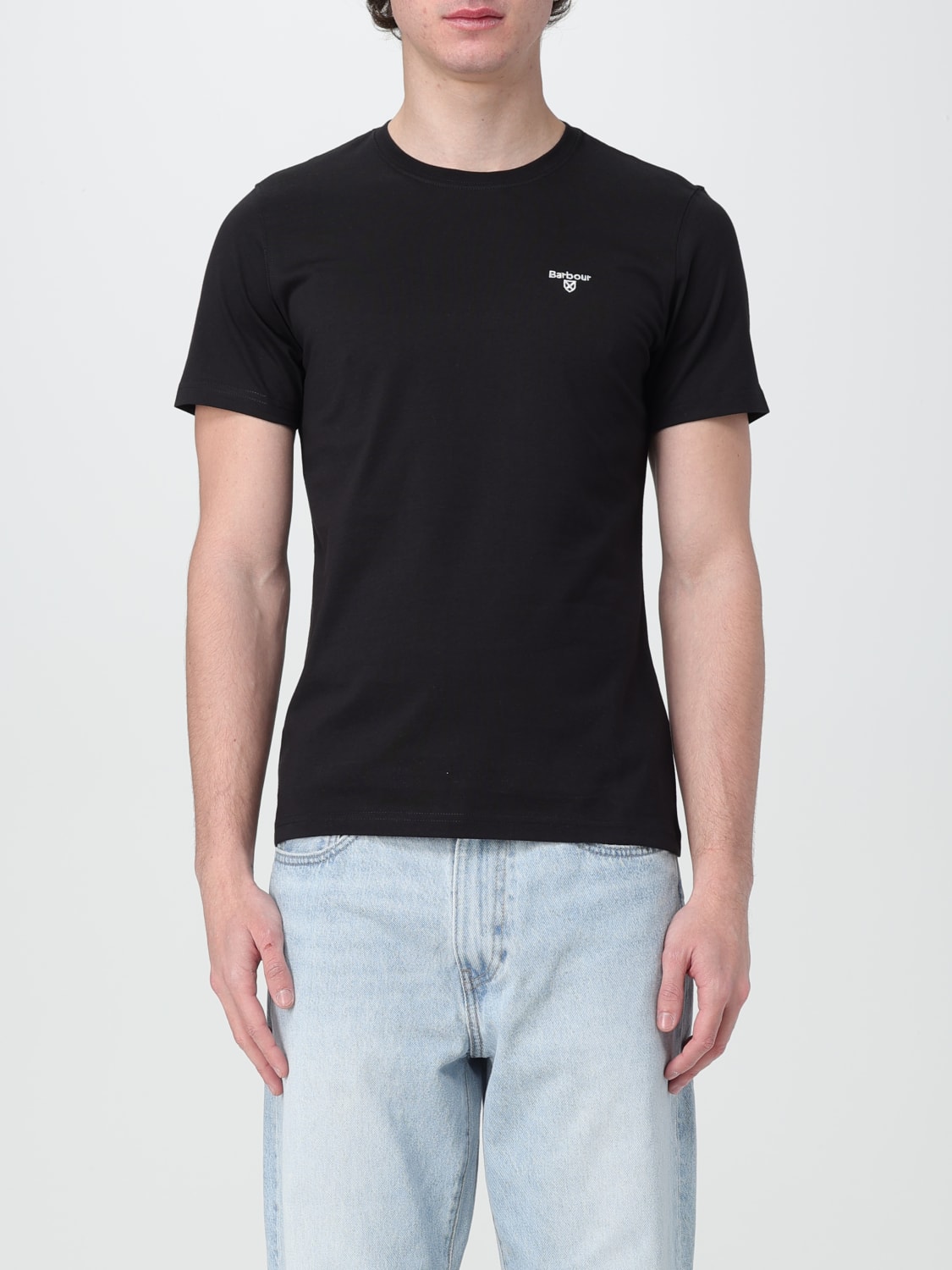 Barbour t shirt mens Black on sale