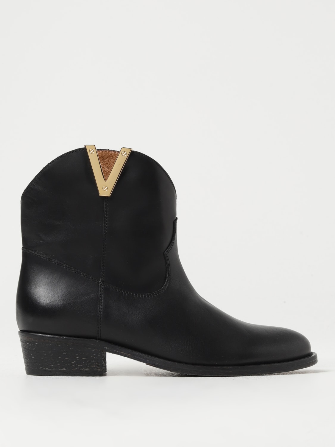 VIA ROMA 15 FLAT ANKLE BOOTS: Shoes woman Via Roma 15, Black - Img 1