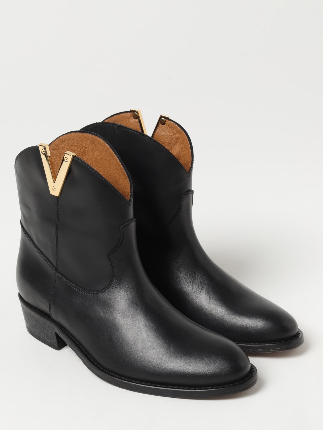 VIA ROMA 15 FLAT ANKLE BOOTS: Shoes woman Via Roma 15, Black - Img 2