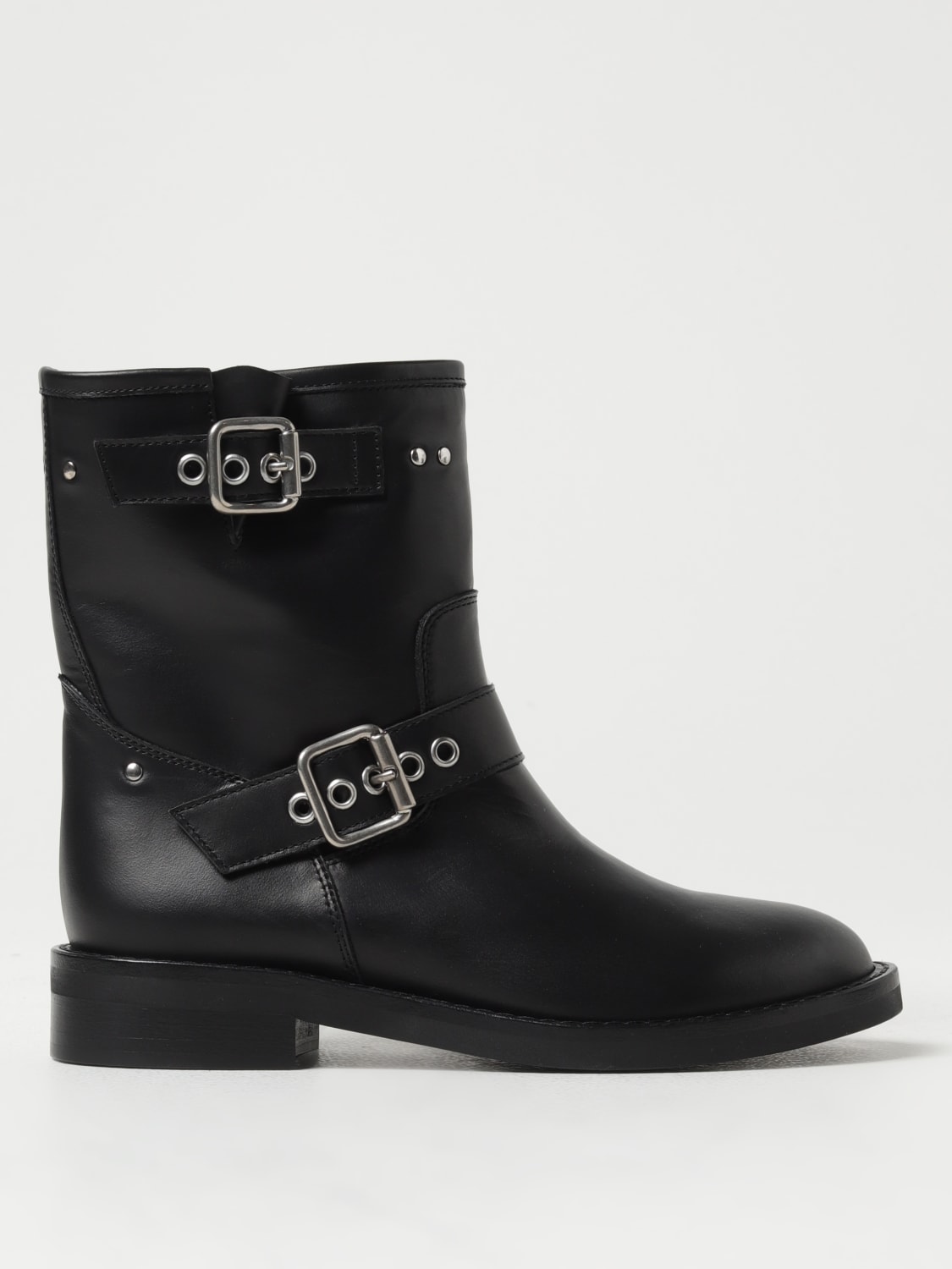 VIA ROMA 15 FLAT ANKLE BOOTS: Shoes woman Via Roma 15, Black - Img 1