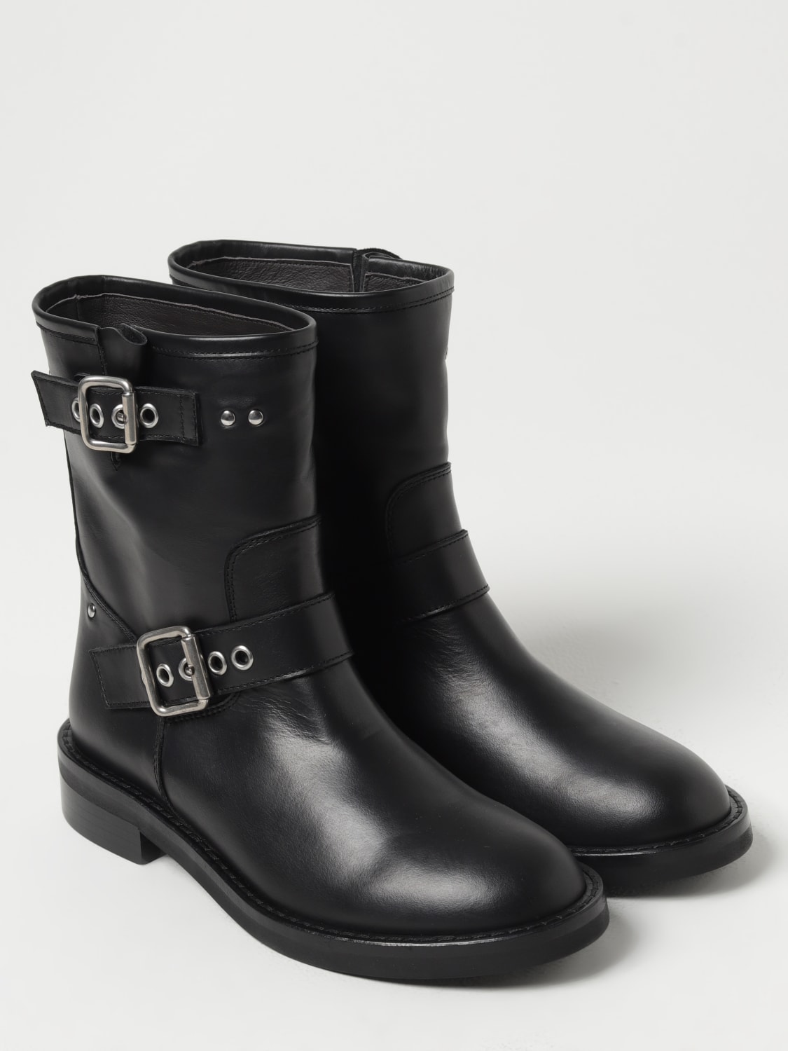 VIA ROMA 15 FLAT ANKLE BOOTS: Shoes woman Via Roma 15, Black - Img 2