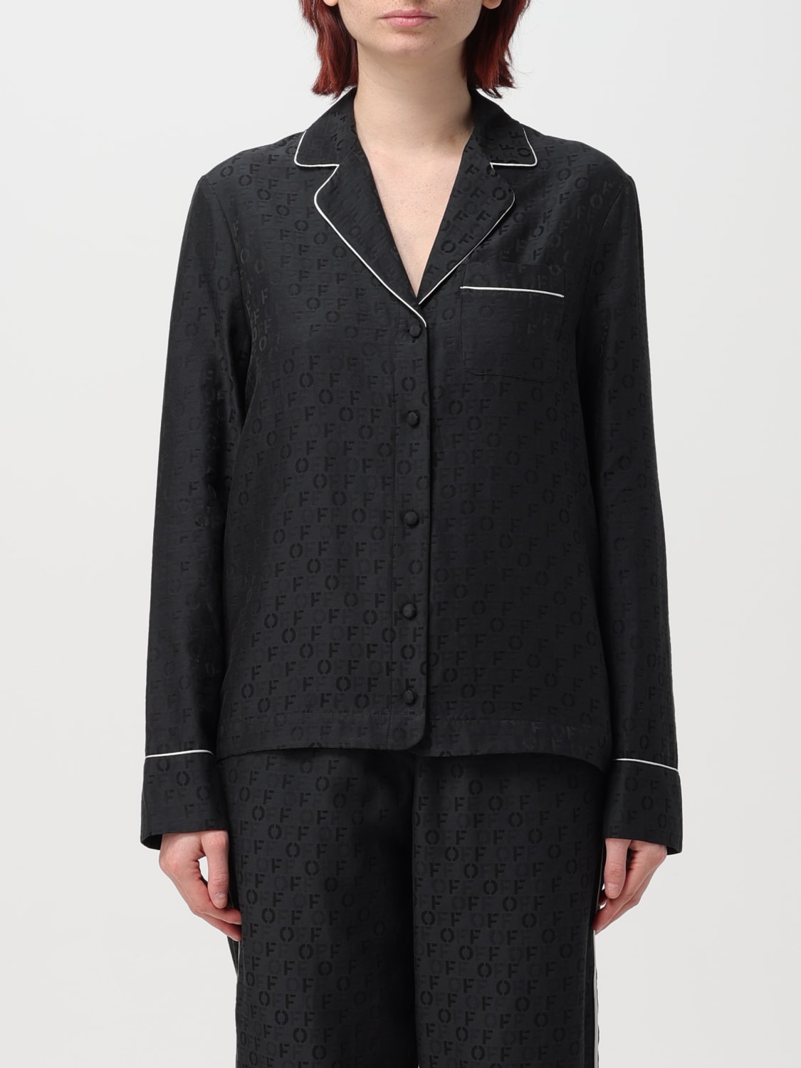 OFF-WHITE TOP: Top femme Off-white, Noir - Img 1