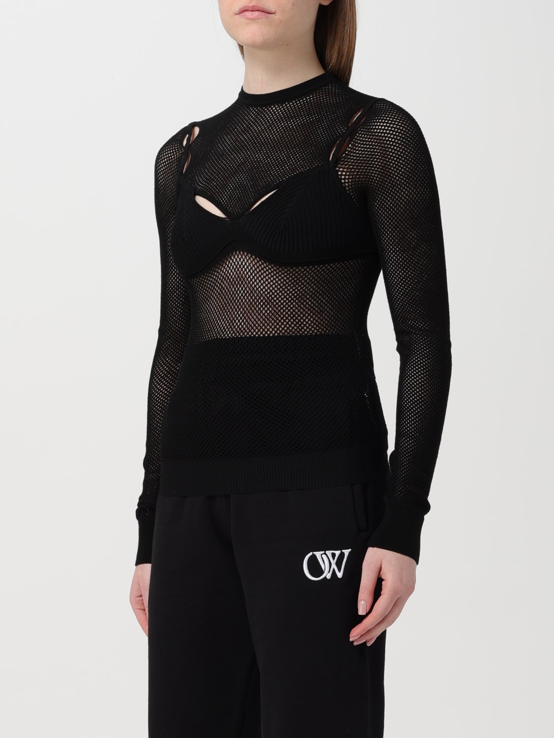 OFF-WHITE TOP: Top femme Off-white, Noir - Img 4