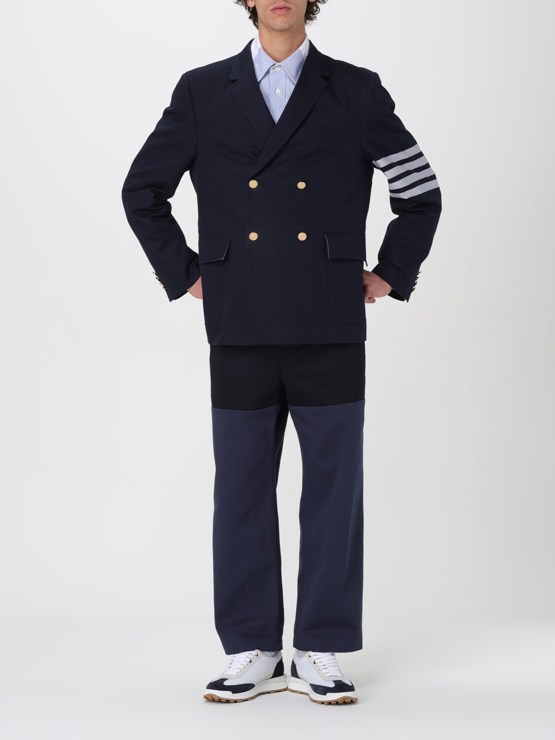 THOM BROWNE PANTS: Pants men Thom Browne, Blue - Img 2