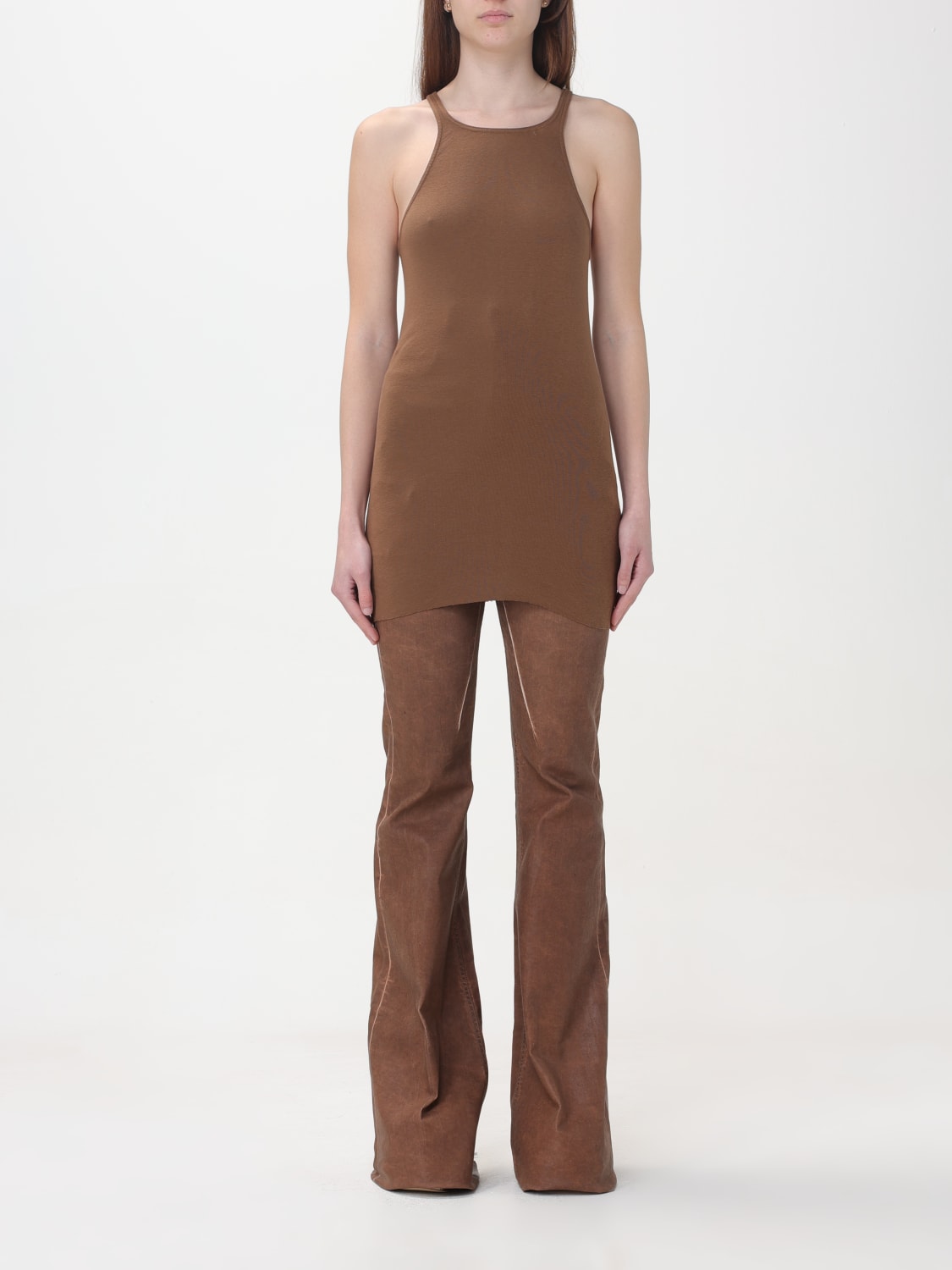 RICK OWENS DRKSHDW TOP: Top mujer Drkshdw, Marrón - Img 1