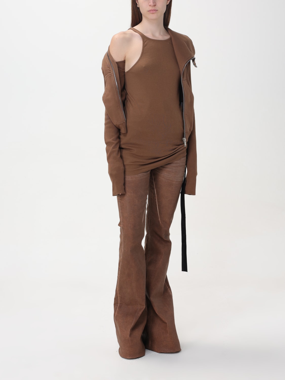 RICK OWENS DRKSHDW TOP: Top mujer Drkshdw, Marrón - Img 2