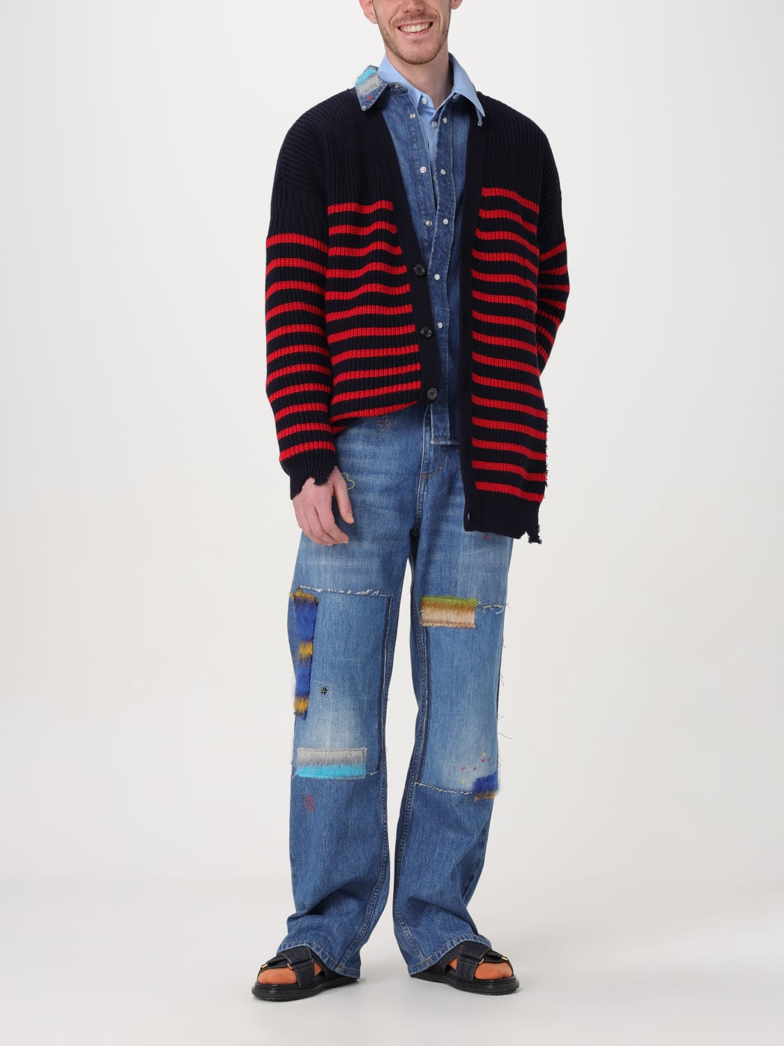 MARNI マルチカラー バージンウール カーディガン MARNI マルチカラー バージンウール カーディガン