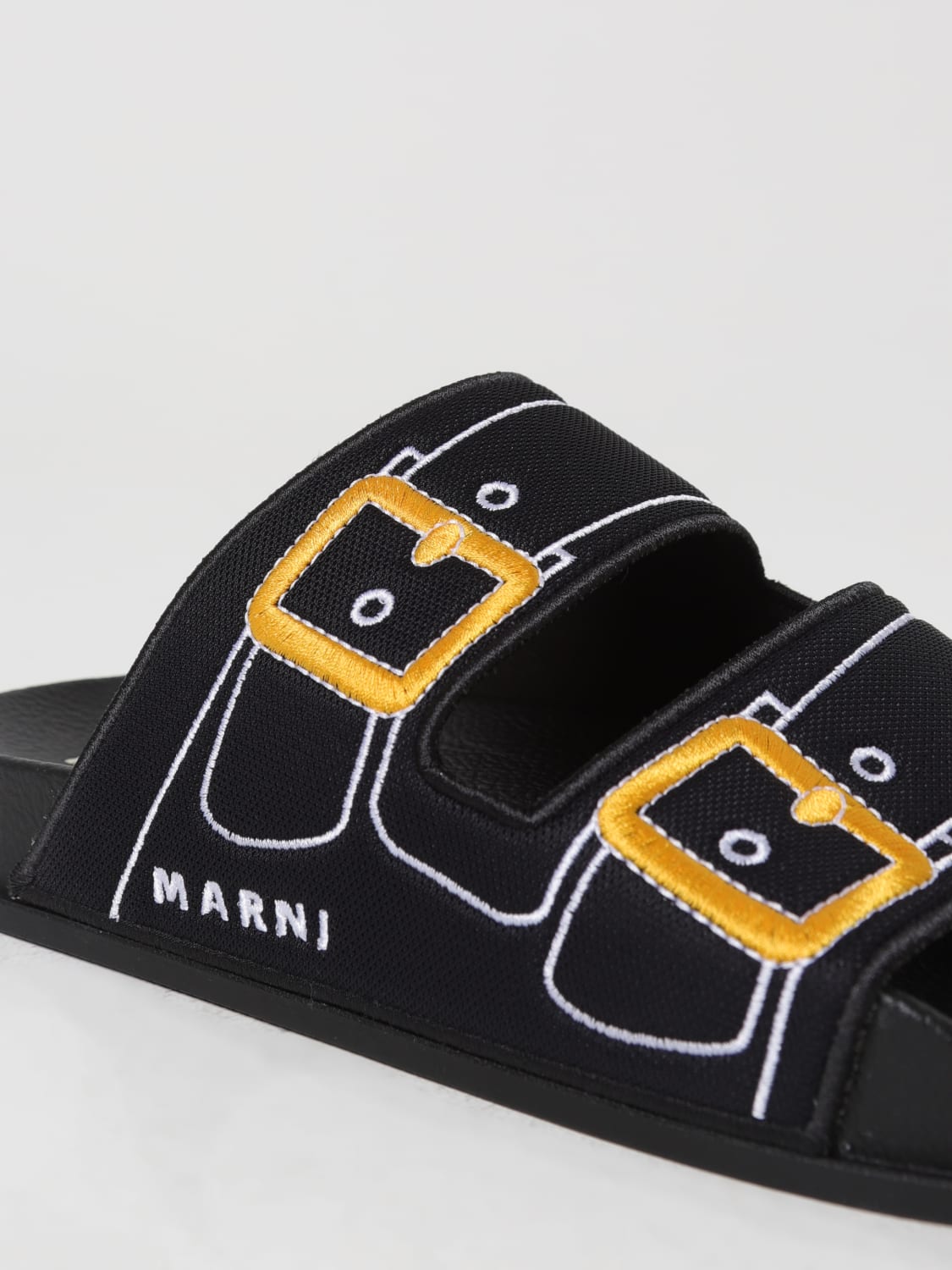 MARNI: Sandals men - Black | Marni sandals SAMR004902P6395 online at ...