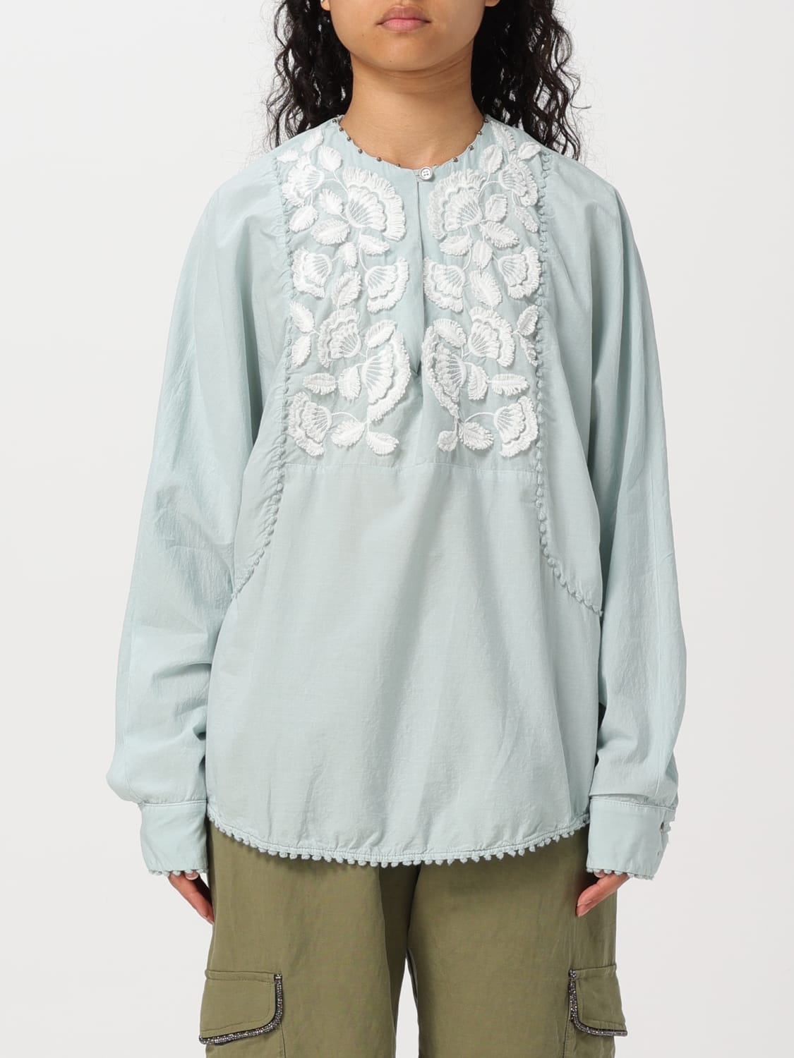 BAZAR DELUXE TOP: Shirt woman Bazar Deluxe, Gnawed Blue - Img 1