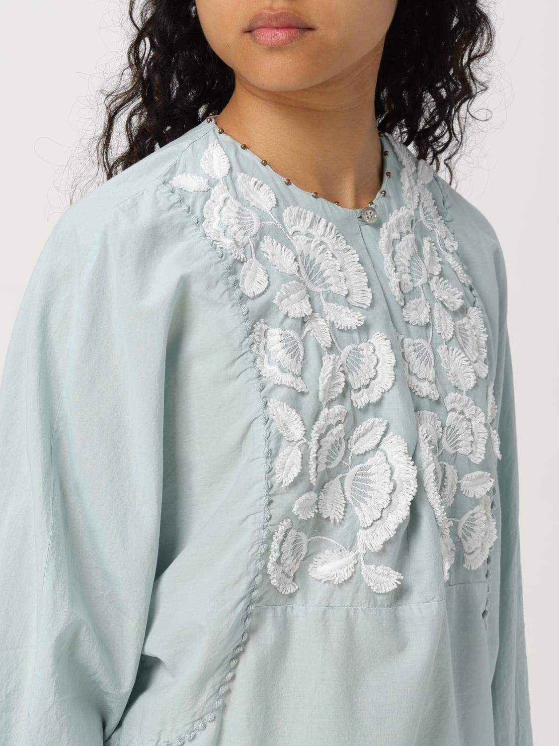 BAZAR DELUXE TOP: Shirt woman Bazar Deluxe, Gnawed Blue - Img 3