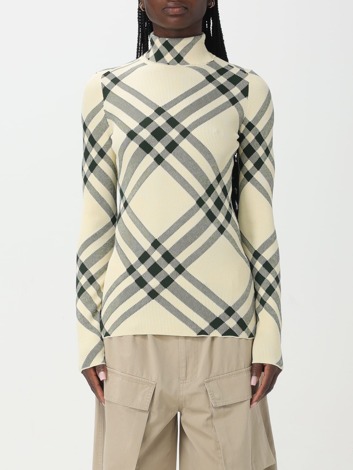 BURBERRY SWEATER: Sweater woman Burberry, Beige - Img 1