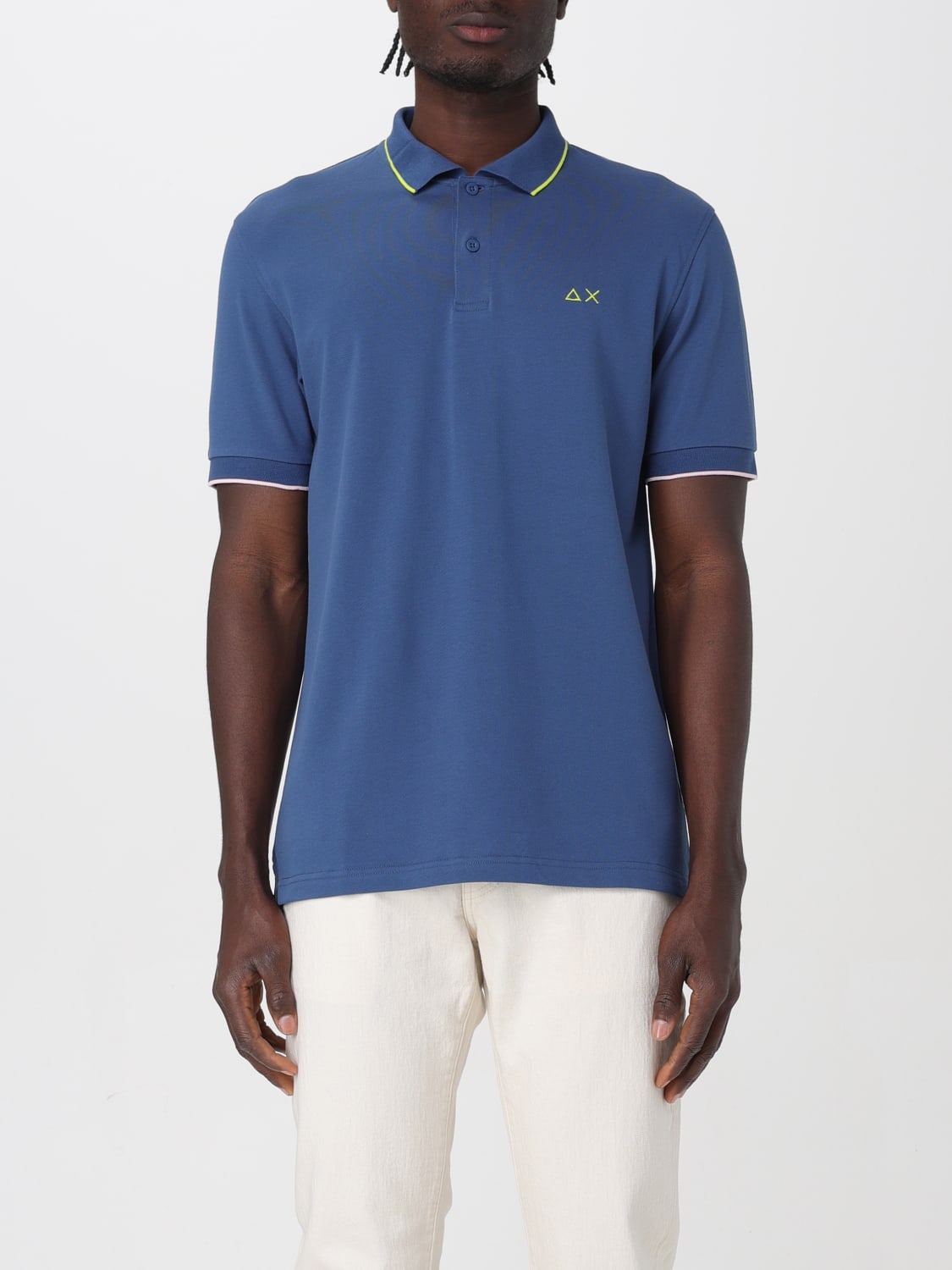 SUN68 POLO SHIRT: Polo shirt men Sun 68, Blue 2 - Img 1