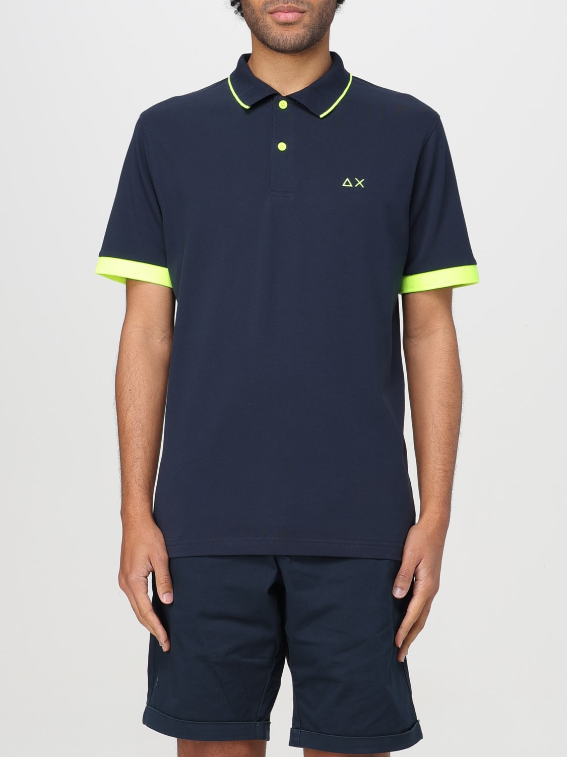 SUN68 POLO SHIRT: Polo shirt men Sun 68, Navy - Img 1